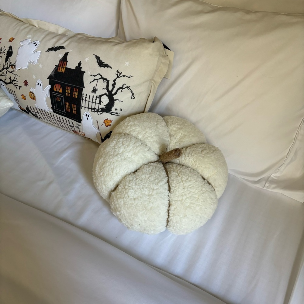 Sherpa Cozy Pumpkin Pillow